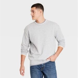 Goodfellow & Co Light Gray Crewneck Sweater Medium
